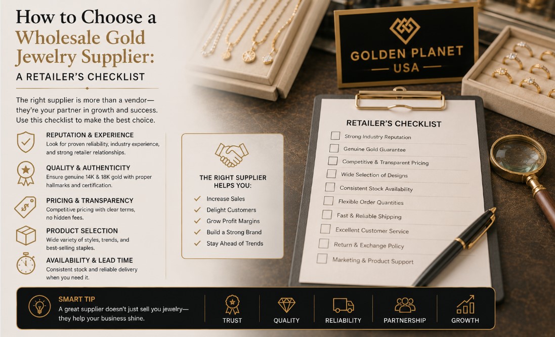 Choose a Wholesale Gold Jewelry Supplier