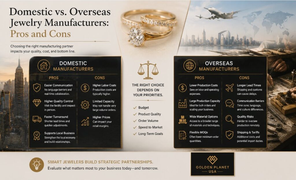Domestic vs Overseas Jewelry Manufacturers