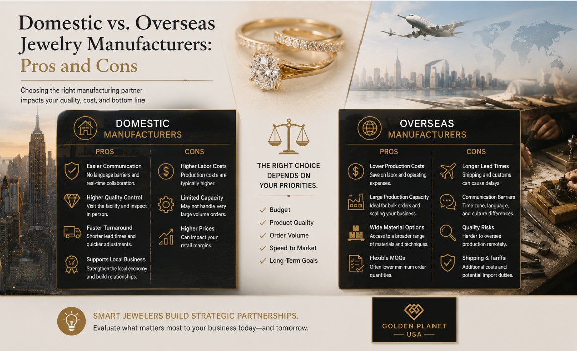 Domestic vs Overseas Jewelry Manufacturers